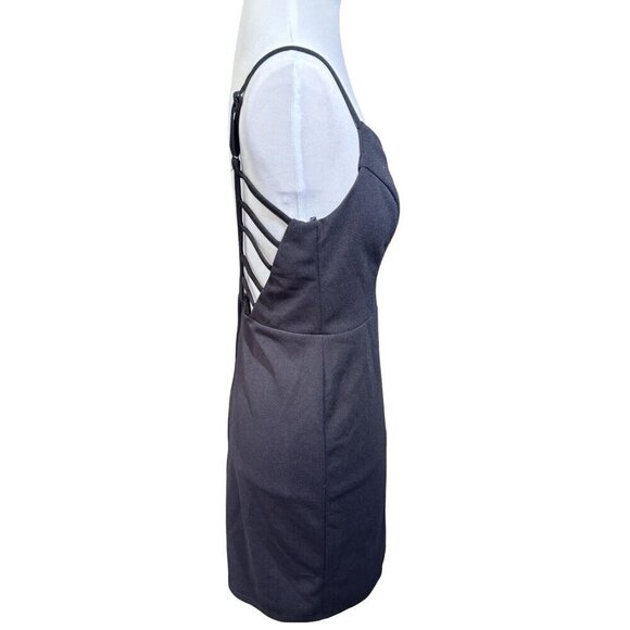 B. DARLIN‎ Juniors Strappy Black Mini Dress Size 9/10 Bodycon Cocktail Party - Picture 5 of 13